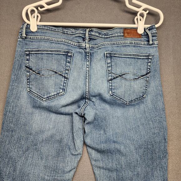Abercrombie & Fitch Jeans Womens Size 10 Blue Low Rise Taper Stretch Casual - Picture 14 of 15